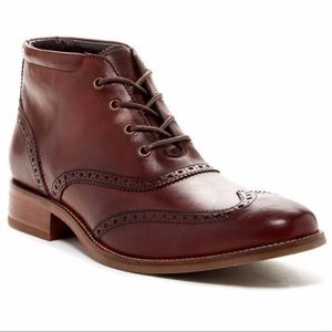 Cole Haan Liam Chukka II Wing Tip Leather Boots Brown C11053